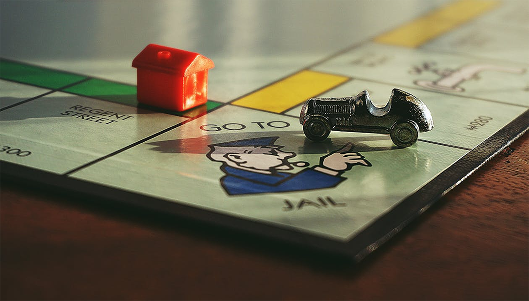 corner of Monopoly game board